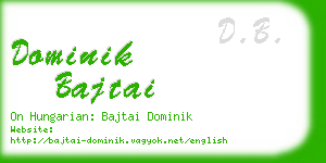 dominik bajtai business card